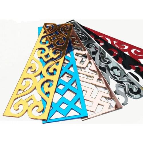 Stereoscopic wall sticker waist line skirting living room ceiling decoration TV background acrylic mirror