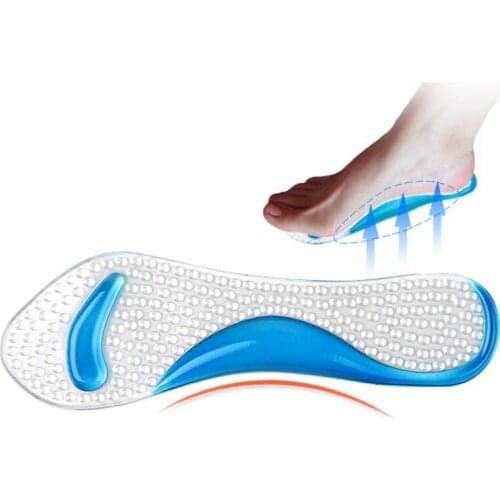 1 Pair Silicone Orthopedic Pad Insoles High Heels Shoes Gel Non Slip Length Arch Support Feet Massaging Metatarsal Cushion