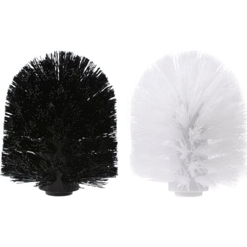 1pc Toilet Brush Head Universal Replacement Cleaning PVC fit most holders Bathroom Kitchen clean Tool White/Black Durable clean