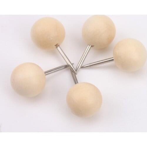 100pcs/set Round Shape Wooden Push Pins Art and Picture Used Office School Sundries Standard Pins Accessory