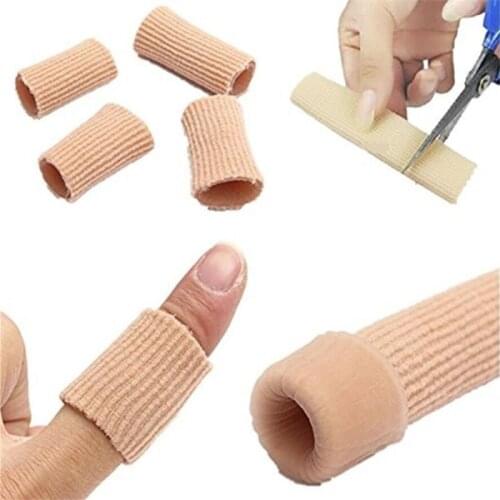 2PCS Fabric Finger Toe Protector Separator Tubes Foot Hand Pain Relief Soft Massager Bandage Foot Care Tools Callus Protection