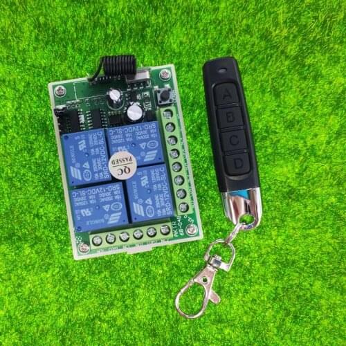 433mhz Universal DC24V 10A 4 channel RF Wireless Remote Control system Transmitter electric vehicle motor Lighting /lamp