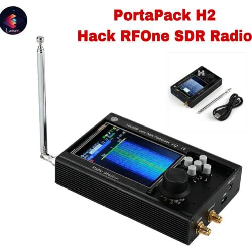 HackRF SDR Havoc audio receiver+Full function Portapack H2 radio +0.5ppm TCXO 1MHz-6GHz+3.2" Metal Case Bulid-In Battery