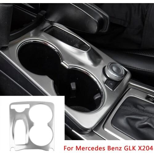 Car Styling High Quality Multimedia Handrest Panel Covers For Mercedes Benz GLK X204 Accessories Water Cup Frame Stickers Trim