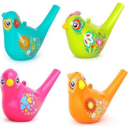Coloured Drawing Water Bird Whistle Bathtime Musical Toy for Kid Early Learning Educational Children Gift Toy Musical Instrument
