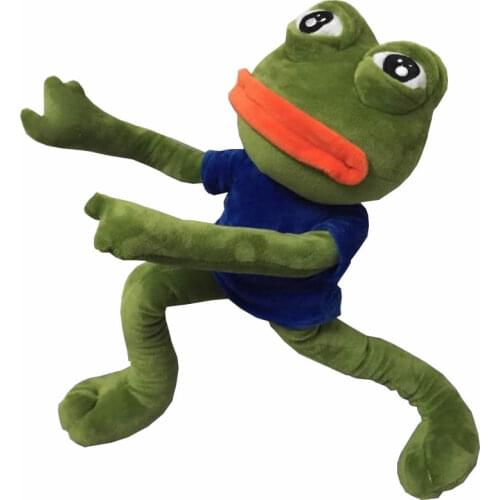 Deformable limbs Frogs Plush Toys Pepe And Jenny Sad Frog Animal Stuffed Plush Doll Toys For Birthday Gifts