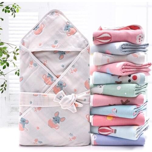 Baby Swaddle Blanket with Adjustable Wrap Cotton Infant Sleep Sack Wrap Baby Envelope Newborn Babies Sleeping Bags