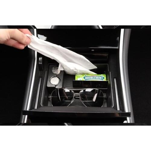 Double Layer Storage for Tesla Model 3 Model Y Central Armrest Box Design Tissue Box Trash Can Stowing Tidying Trunk Organizer