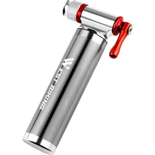 WEST BIKING CO2 Pump For Bicycle Adapter Bike Pump Inflator Aluminum Tire Tube Mini Hand Pump NO CO2 Cartridge