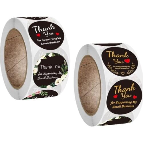 Holographic Thank You Stickers for Supporting My Small Business Sticker Your Order Red Black Silver Pink Packages Labels Sealing