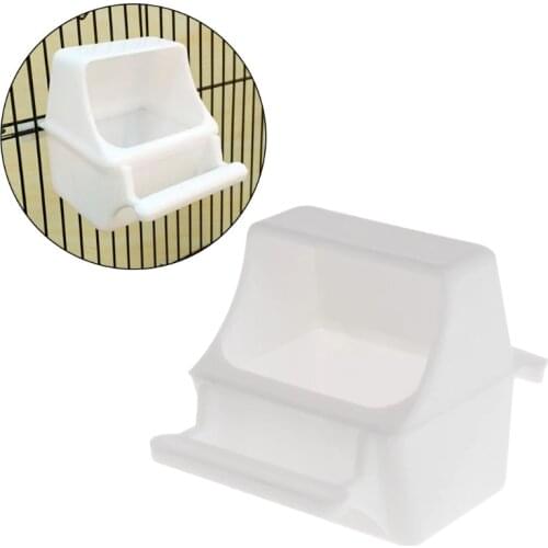 Bird Feeder Anti Splash Feeding Bowl Box Splash Proof Cage Parrot Pigeon Budgie Equipment Plastic Drink Water Feeding Tool