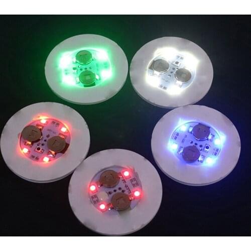 Mini Glow LED Bottle Light Stickers Festival Nightclub Bar Party Vase Decoration LED Glorifier Drink Cup Mat