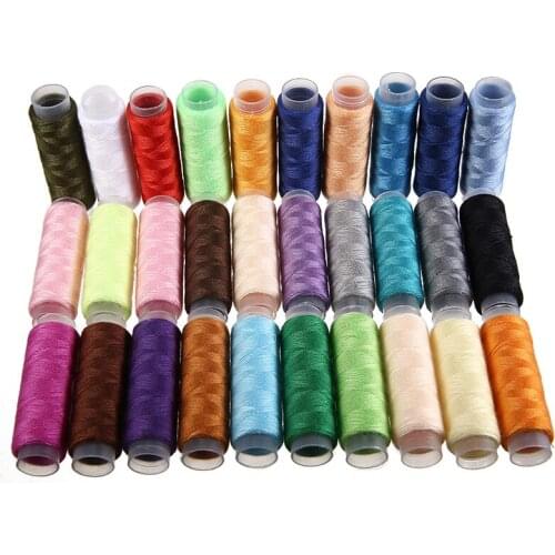 30 Color Handmade Sewing Thread Polyester Thread Set Sewing Machine Knitting Thread Thick Line Hand Stitching Sewing Accessories