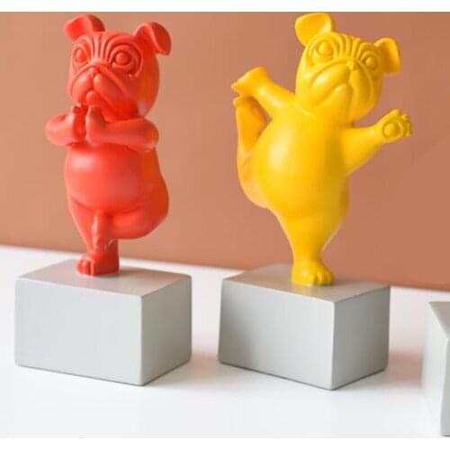 NORDIC RESIN CHILDRENS ROOM CRAFTS ORNAMENTS PUPPY ANIMAL DESKTOP LIVING ROOM PORCH FURNISHINGS MODERNHOMEDECORATIONACCESSORIES