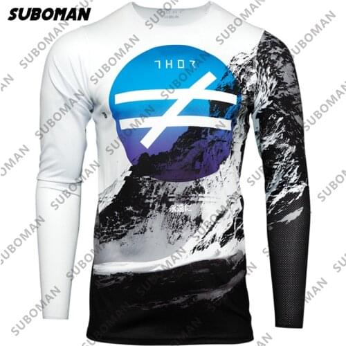 New Mens Downhill Jerseys Mountain Bike thor MTB Shirts Offroad DH BMX Motorcycle Jersey Motocross Sportwear Clothing Full 2021