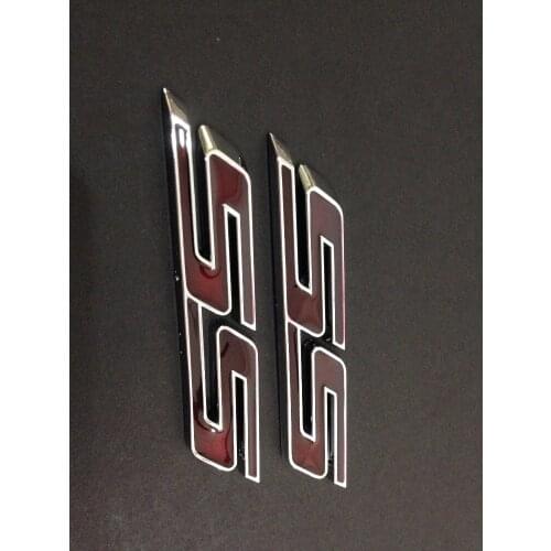 NEW chrome & Red wine Camaro SS Emblem Logo- 50 PCS