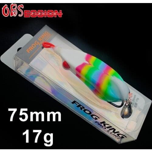 OBSESSION 75mm 17g Plastic Floating Bionic Soft Lure With Sequins Spoon Strong Hooks Carp Artificial Fishing señuelos de pesca