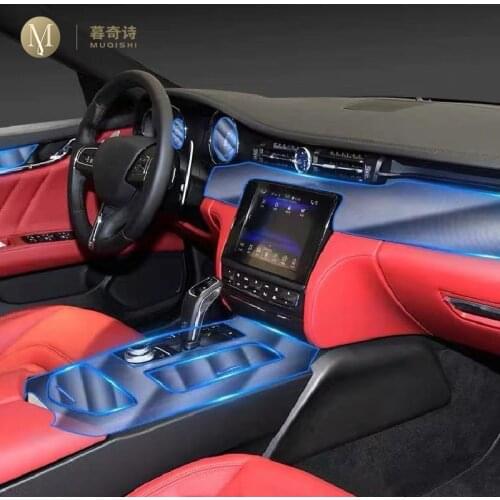 For Maserati Quattroporte 2015-2021Car Interior Center console Transparent TPU Protective film Anti-scratc Repair film Accessori