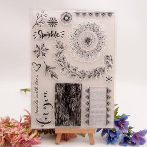 Willow Branches Transparent Stamp Transparent Silicone Stamp Cutting DIY Scrapbook Rubber Coloring Embossed Diary Decor Reusable