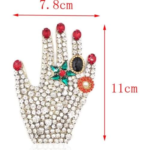 Detachable Novelty Palm Shoe Clip Decorative Crystal Shoe Charm Buckle Decor