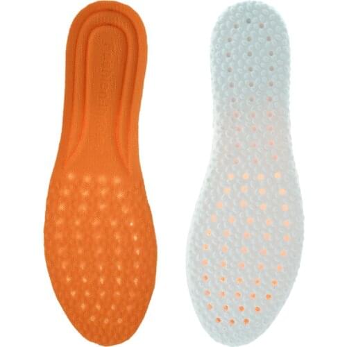 Pu Sports Insoles For Shoes Men Women Pad Inserts Soft Comfortable Breathable Sweat Shock Absorbing Military Running Shoe Insole