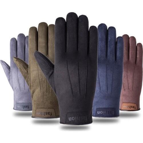 Super Winter Warm Velvet Touch Screen Gloves For Men Soft Outdoor Riding Hiking Driving Non-slip Gloves For Women