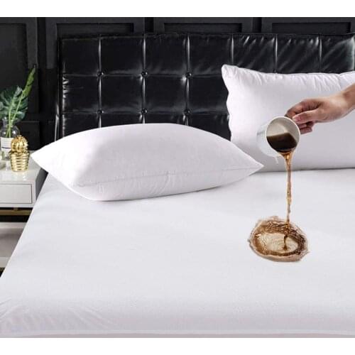 Waterproof Bed Cover Mattress Protector Queen Size Mattress Pad Cover Fitted 8-21 In Pocket Breathable Noiseless Soft Cover