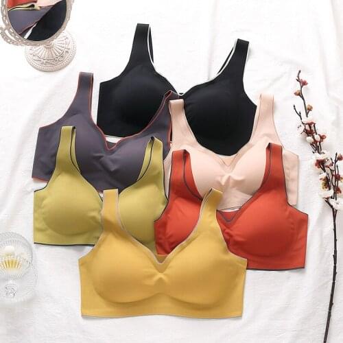 No Steel Ring Women Sexy Bra Underwear Wide Shoulder Strap Sports Yoga Vest Seamless Breathable Crop Tops Lingerie Bandeau