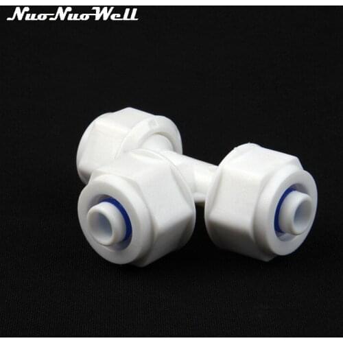 1pc NuoNuoWell POM ID 12mm OD 16mm Soft Hose Tee Connector for Water heater 1/2" Pipe Quick Connector Garden Irrigation Fittings