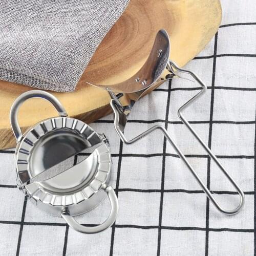 2pcs/Set DIY Dumpling Mold Wrapper Slicer 304 Stainless Steel Dumpling Maker Device Kitchen Cooking Tools Kit