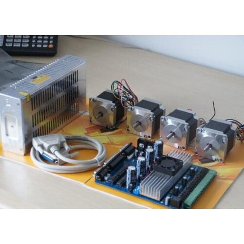 4 Axis Nema 23 Stepper Motor 185oz-in 2.0A 6WIRES & stepper motor Driver board TB6506 for CNC Kit