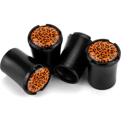 4pcs/Lot Leopard Car Tire Valve Caps For Mercedes Benz AMG C CLS CLK CLA SLK Wheel Tires Air Dust Waterproof Screw Airtight Cap