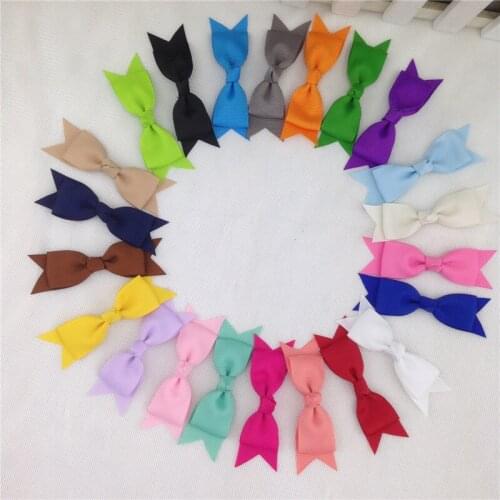44pcs/lot 3.5"Handmade Pinwheel Grosgrain Hair Ribbon Bow Without Clips Bows For Girls Hair Accessories