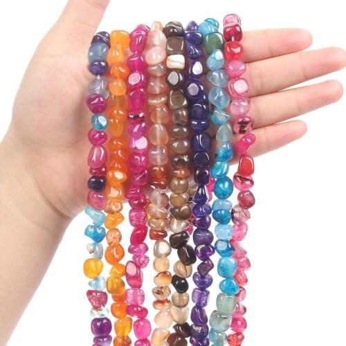 8 Colors 8-10mm Natural Stone Irregular Dragon Pattern Agate Round Beads Loose Spacer Bead For Jewelry Making DIY Accessories