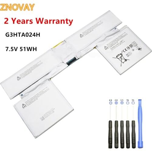 ZNOVAY G3HTA024H Laptop Battery For Microsoft Surface BOOK 1 Keyboard Base Battery G3HTA023H G3HTA021H 7.5V 51WH