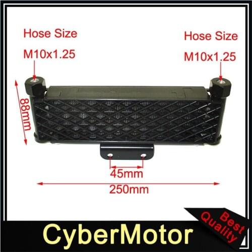 High Flow Radiator Oil Cooler M10x1.25 For Chinese Horizontal Oil-Cooled 125cc 140cc 150cc 160cc 190cc Engine Pit Dirt Bike