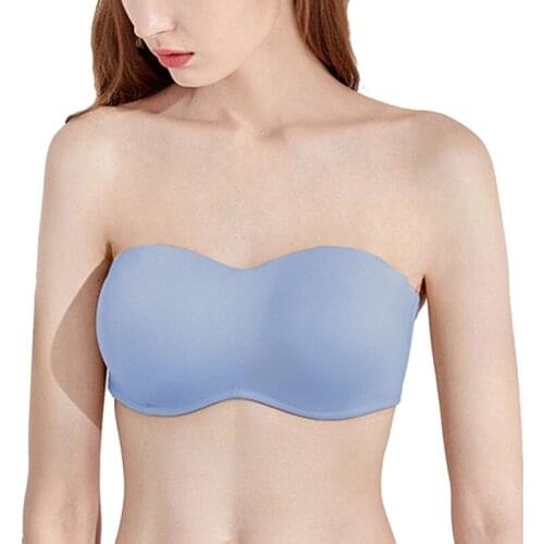 Multi-way Womens Plus Size Strapless Bra Smooth Invisible Underwire Full Coverage Seamless Unlined Minimizer Bra 42G