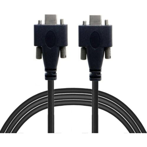 Chenyang 10Gbps USB 3.1 Type-C Dual M2 Screws Locking to Locking USB-C Data Cable Panel Mount Type