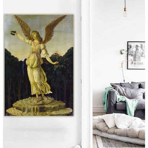 Citon Sandro Botticelli《A Lady in Profile》Canvas Art Oil Painting Artwork Poster Picture Wall Background Decor Home Decoration