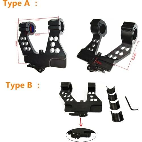 FIRECLUB New Arrival Low Profile Quick Detach AK Side Rail Scope Mount with Integral 1 Inch 25mm/30mm Ring For AK47 Black