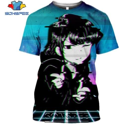 SONSPEE Komi 3D Print Men Women T-Shirts Short Sleeve Casual Hip Hop Streetwear Funny Girl Anime Komi-San Tees Harajuku Shirts