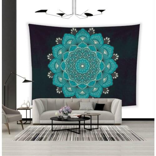 Mandala Tapestry Wall Hanging Decor Wall Cloth Tapestries Psychedelic Hippie Night Moon Tapestry Mandala Wall Carpet withlights