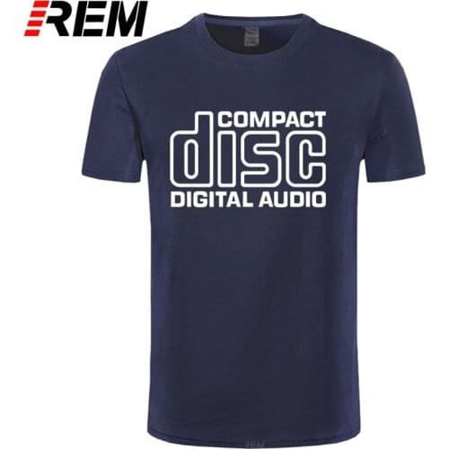 Cotton Cool Design 3D Tee Shirts Compact Disc digital Audio vintage retro Electronics T Shirt Bass funny Music Summer Tee Shirt