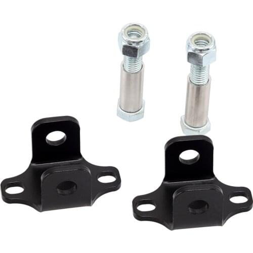 Front Shock Lower Bar Pin Eliminator Kit Compatible w/ for 1997-2006 Jeep Wrangler TJ 84-01 Cherokee XJ 1088