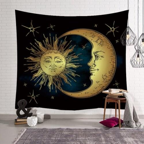 Sun and Moon Prints Hippie Tapestry Abstract Tapestry Wall Hanging Tapestry Blanket Artist Home Decoration Accessories