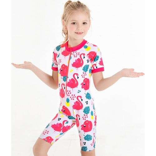 Swimming Suit Girls Kids Swim Wear One Piece Swimsuit Girl 10 Years Cap Children Sun Protection Beachwear Toddler Wetsuit 2020