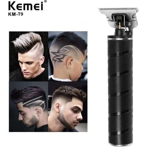 Kemei T9 Pro Li T-Outliner Skeleton Heavy Hitter Cordless Trimmer Men 0mm Baldheaded Hair Clipper Finish Hair Cutting Machine
