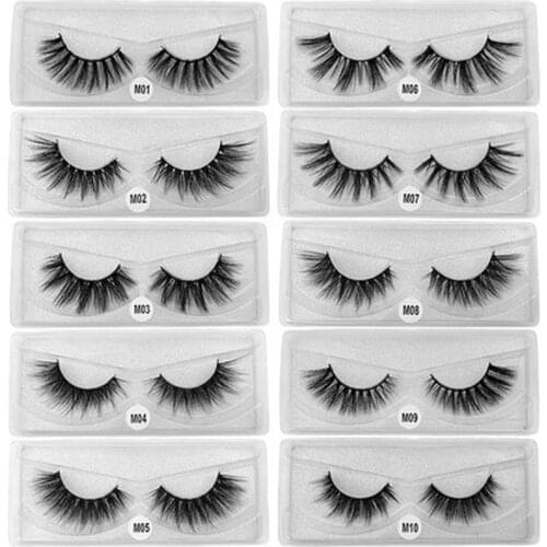 1 Pair Box False Eye Curly Lashes Handmade Natural Make Up False Eyelashes Glitter Packing Make Up Sexy 3D Mink Lashes
