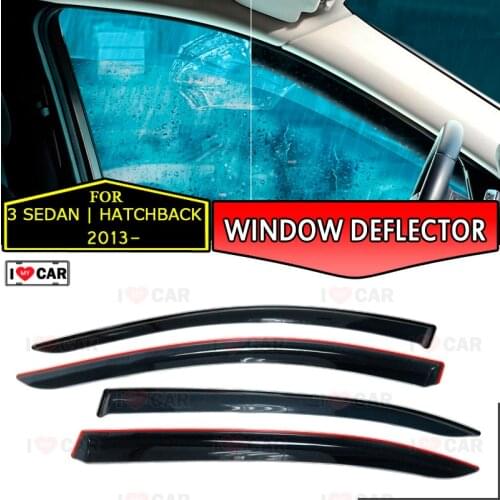 Window deflector for Mazda 3 2013 -Sedan/ Hatchback car window deflector wind guard vent sun rain visor cover car styling