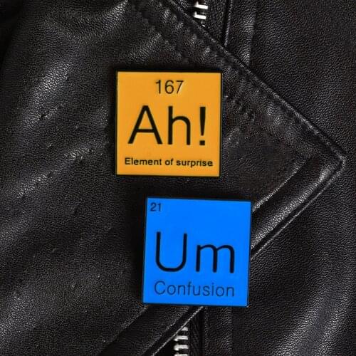 Periodic Table of Elements Ah Um Meme Lapel Pin Badge Enamel Pin Gift Ideas Creative Icon